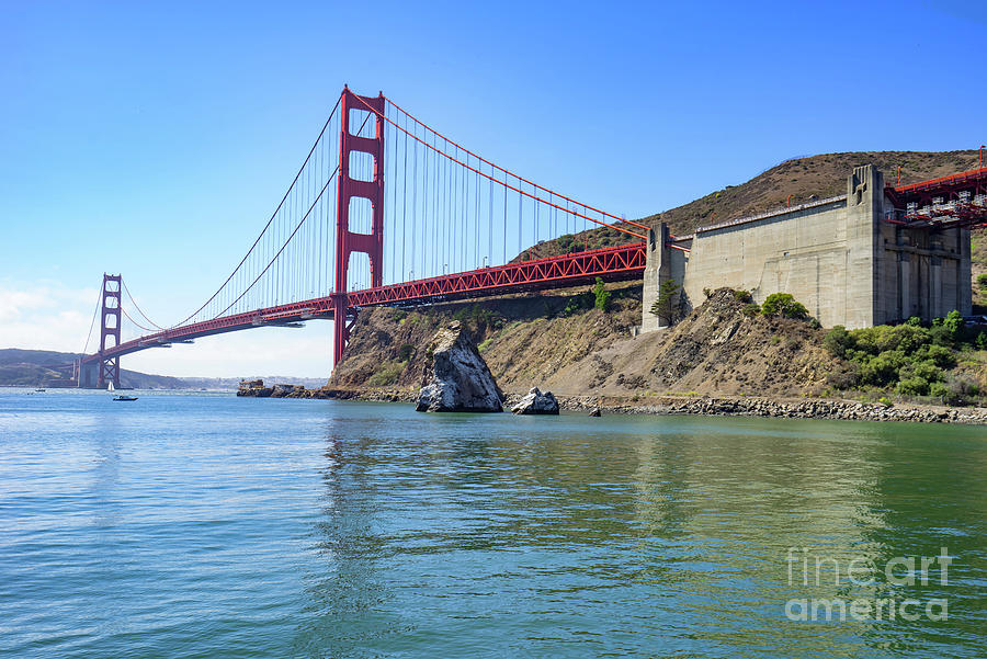San Francisco Golden Gate Bridge Viewed From Marin County Side DSC7078 Photograph by Wingsdomain Art and Photography