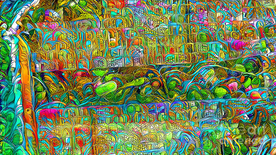San Francisco Golden Gate Park in Contemporary Vibrant Colorful Motif 20200509olorful  Photograph by Wingsdomain Art and Photography