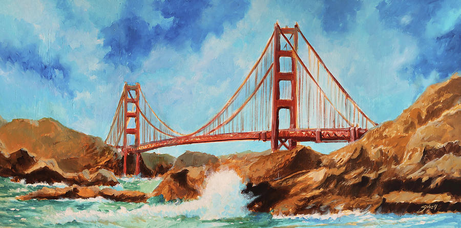 San Francisco Golden Gate Painting by Sv Bell