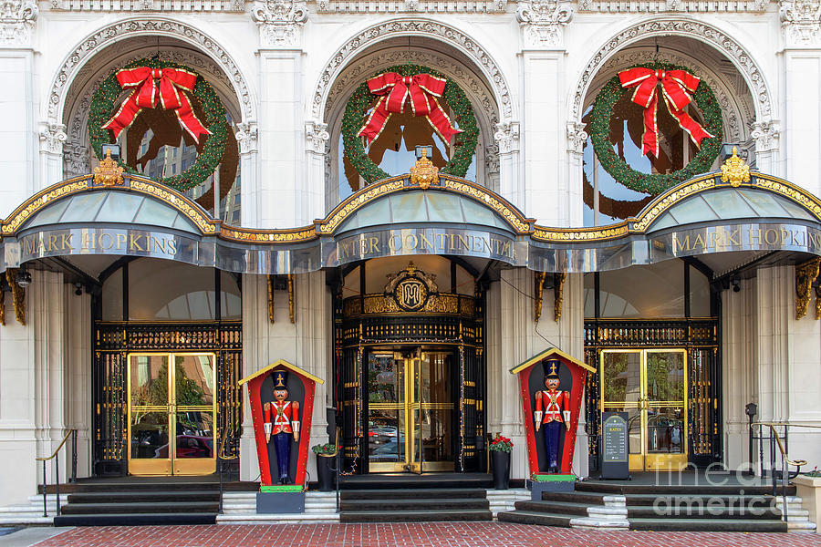 San Francisco Intercontinental Mark Hopkins Hotel Entrance Doors R1695 Photograph by Wingsdomain Art and Photography