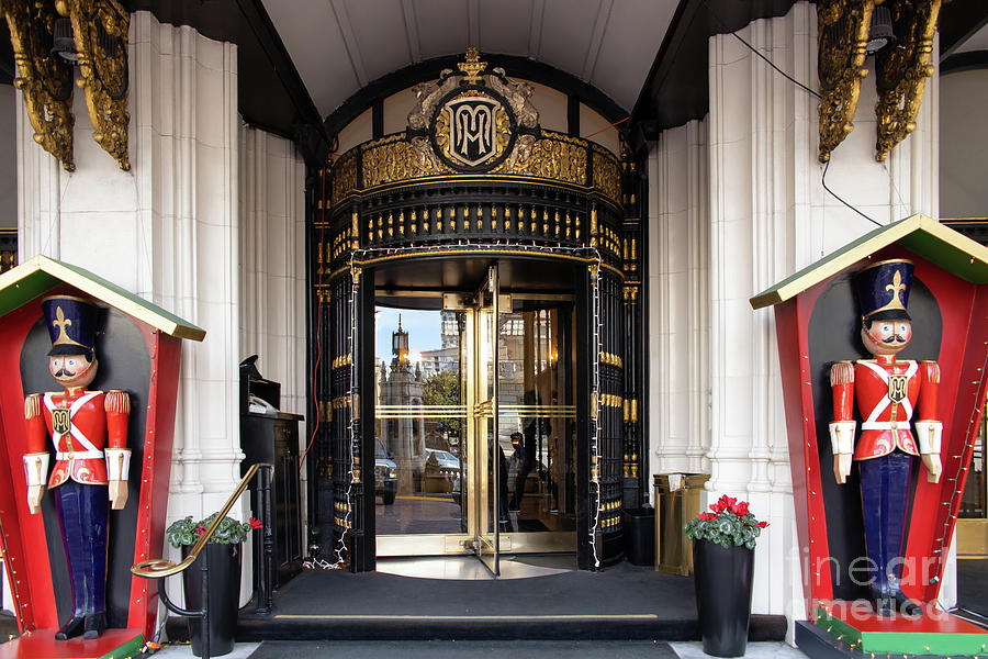 San Francisco Intercontinental Mark Hopkins Hotel Entrance Doors R1700 Photograph by Wingsdomain Art and Photography