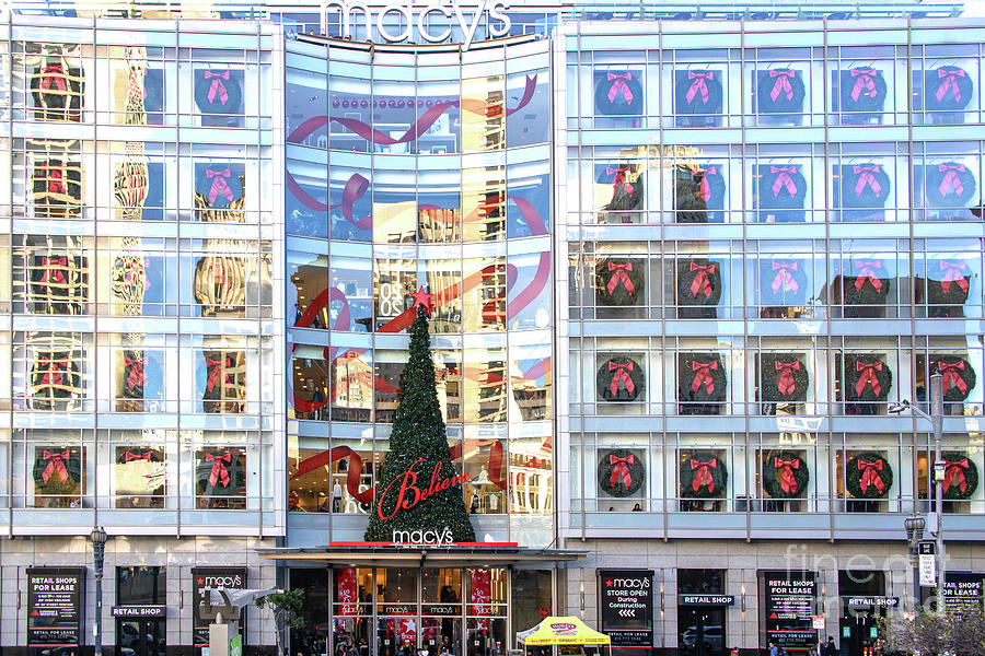 San Francisco Macys Christmas Holiday Department Store R1844 Photograph by Wingsdomain Art and Photography