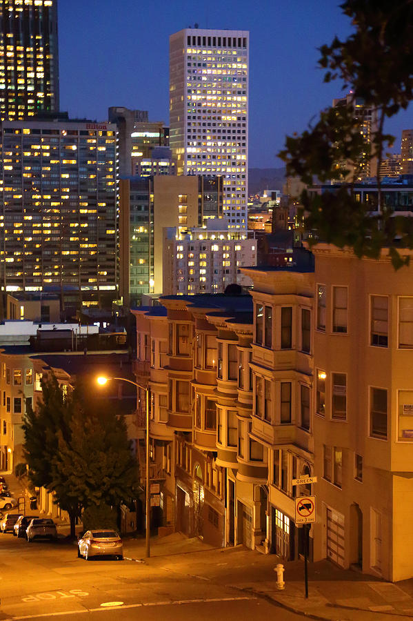 San Francisco. Neighborhood at Night Photograph by Viktor Savchenko
