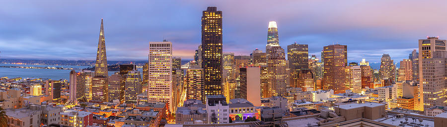 San Francisco Nightfall Photograph by Jonathan Nguyen