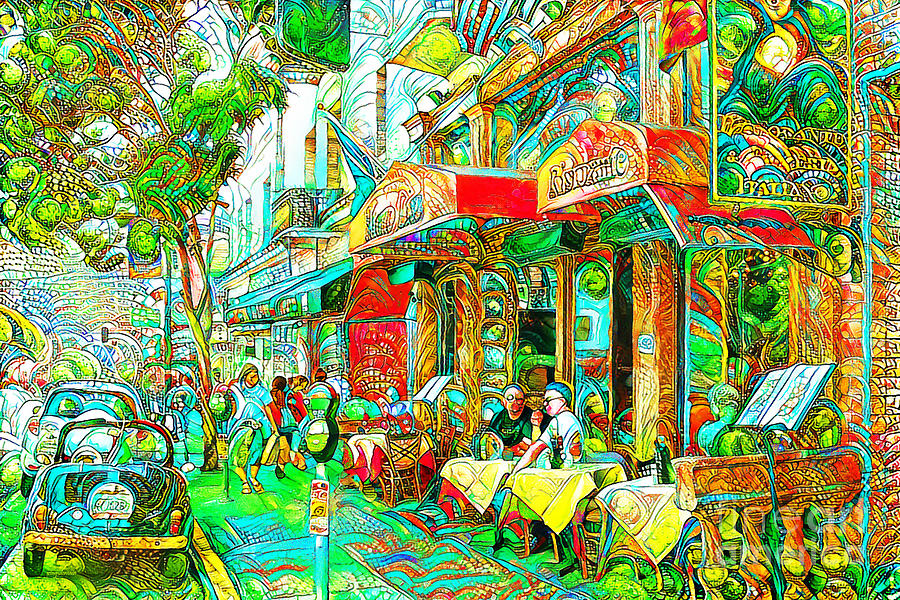 San Francisco North Beach Little Italy in Bright Vibrant Color Motif 20200507 Photograph by San Francisco