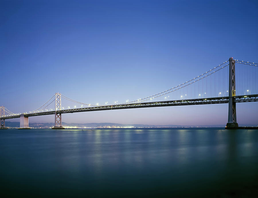 Architecture Photograph - San Francisco-Oakland Bay Bridge by Mango Art