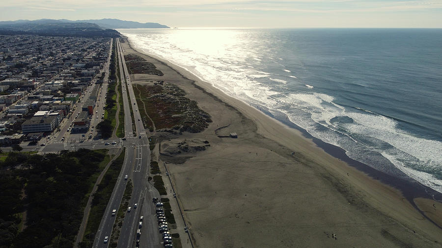 San Francisco Ocean Beach Looking South Photograph by Dan Twomey