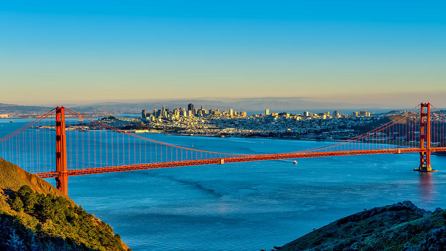 San Francisco over the Golden Gate Photograph by Bill Dodsworth