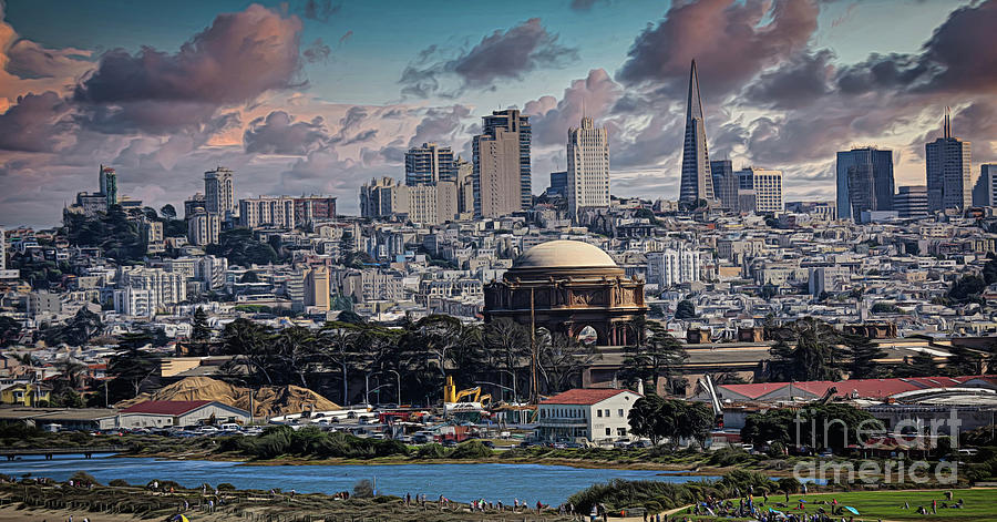 San Francisco Photograph - San Francisco Panorama The City  by Chuck Kuhn