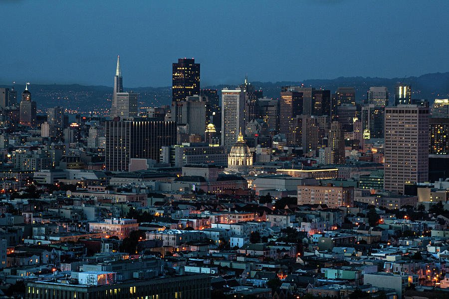 San Francisco Skyline as seen from Twin Peaks Photograph by Matthew Bamberg