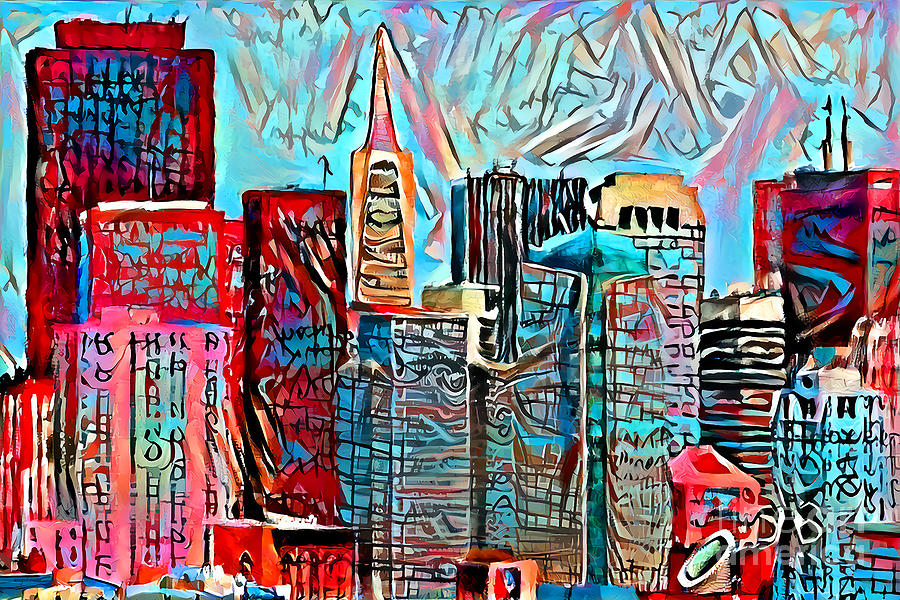 San Francisco Skyline in Primitive Brutalism 20210109 Photograph by Wingsdomain Art and Photography