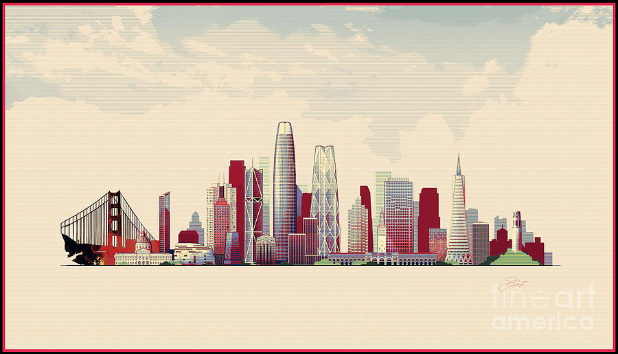 San Francisco Skyline Digital Art by Jerzy Czyz