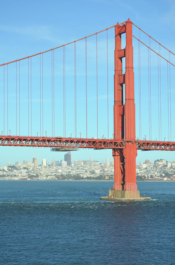 San Francisco Skyline Under the Golden Gate Bridge Photograph by Shawn OBrien