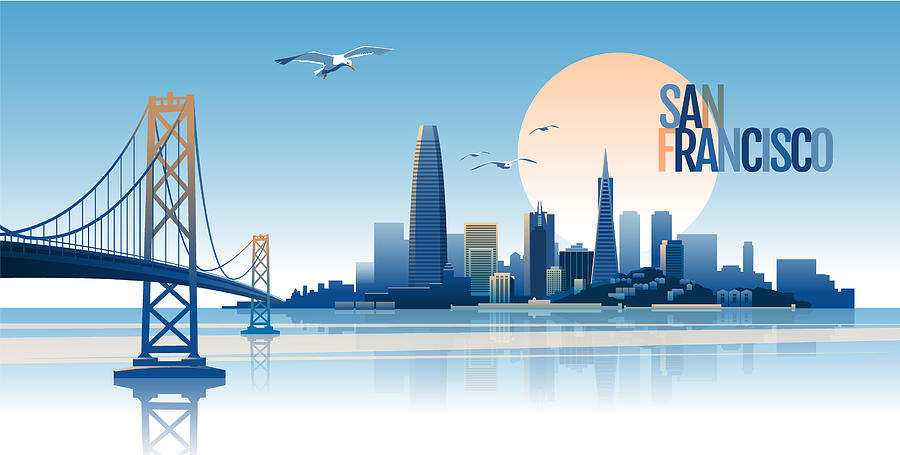 San Francisco skyline Drawing by Zbruch