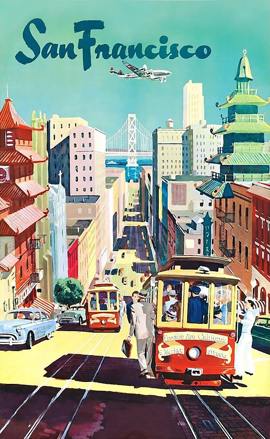 San Francisco Vintage Travel Digital Art by Andryana Dian - Fine Art ...