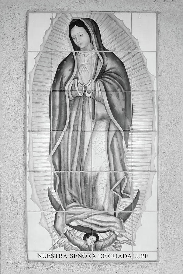 San Gabriel Mission - Nuestra Senora De Guadalupe - Black And White Photograph