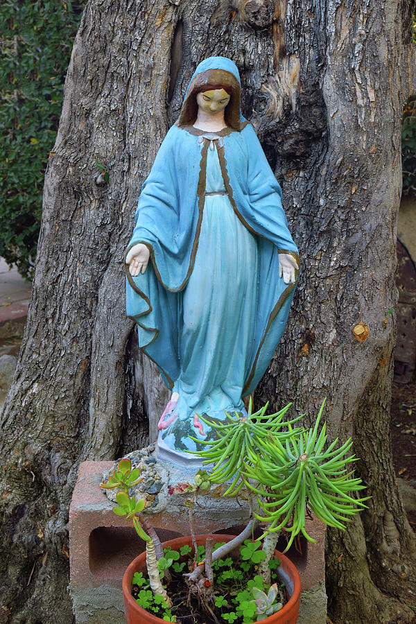 San Gabriel Mission - Virgin Mary Photograph by Ram Vasudev