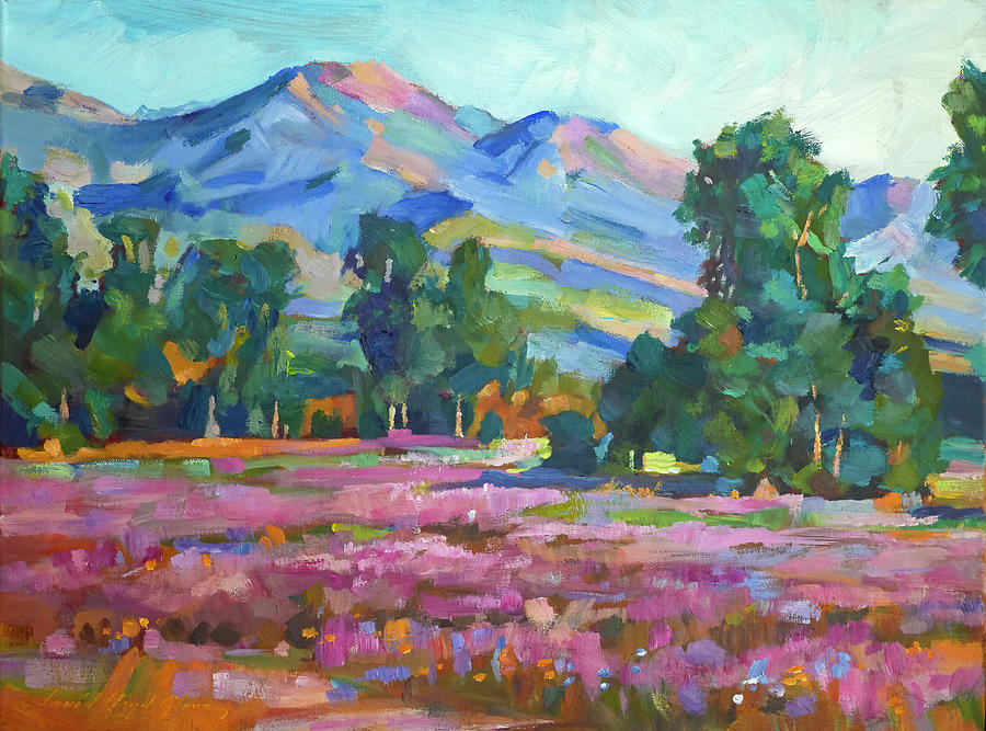San Gabriel Wildflowers Painting
