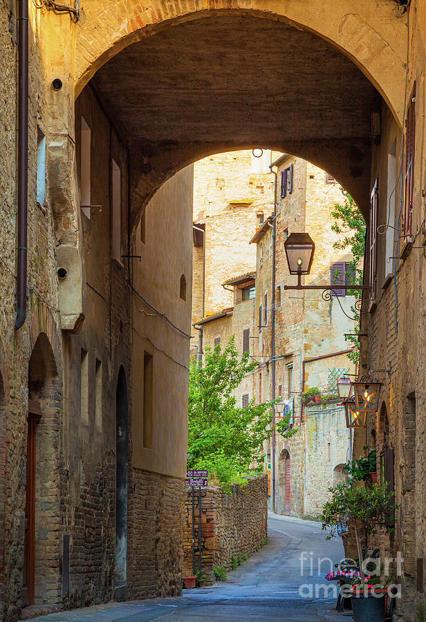 Architecture Photograph - San Gimignano Archway by Inge Johnsson