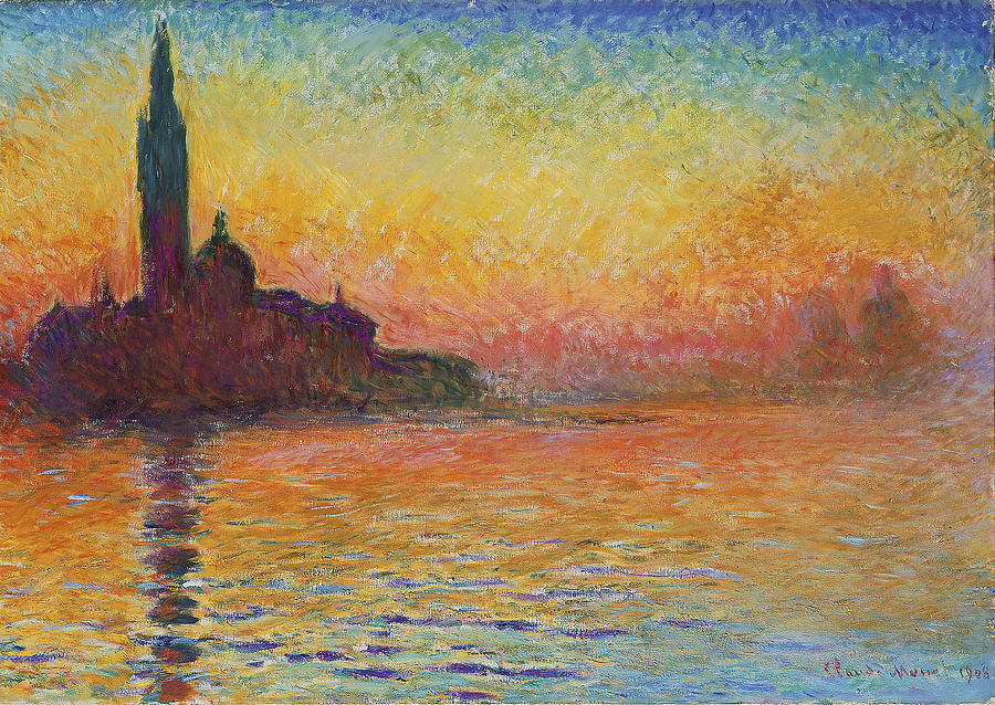 San Giorgio Maggiore At Dusk Painting by Pam Neilands