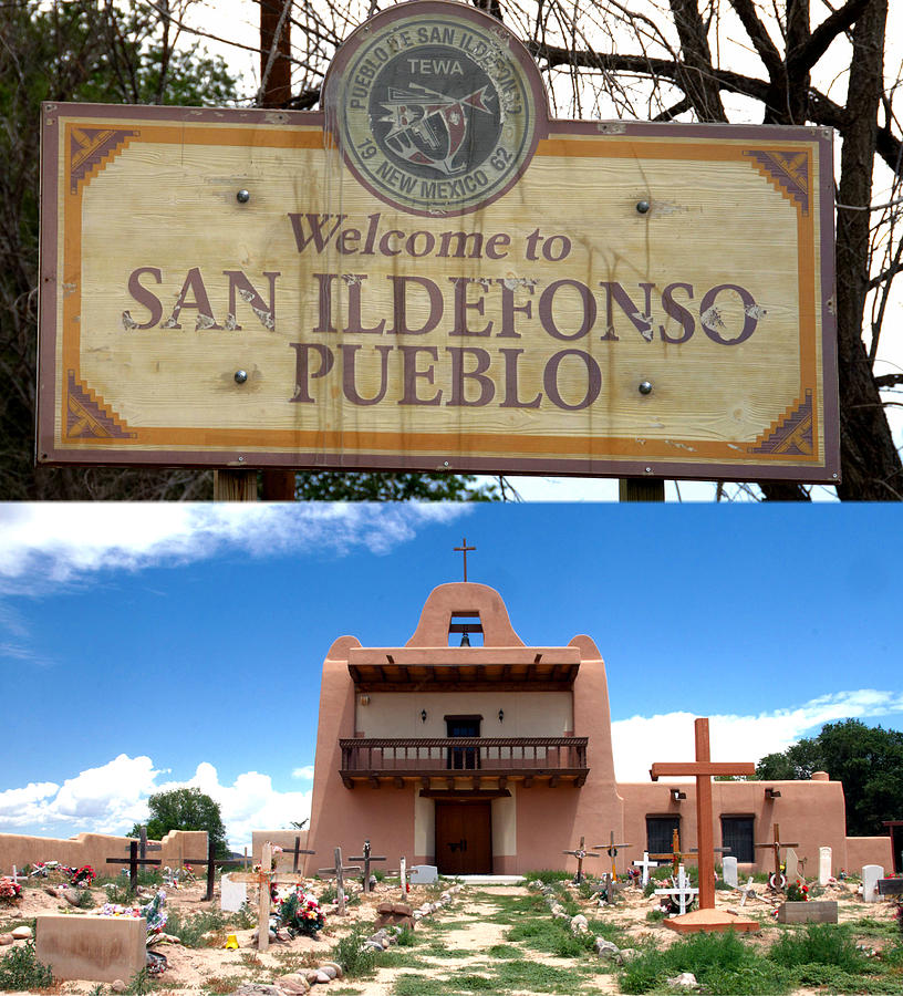 San Ildefonso Pueblo duel image Photograph by David Lee Thompson