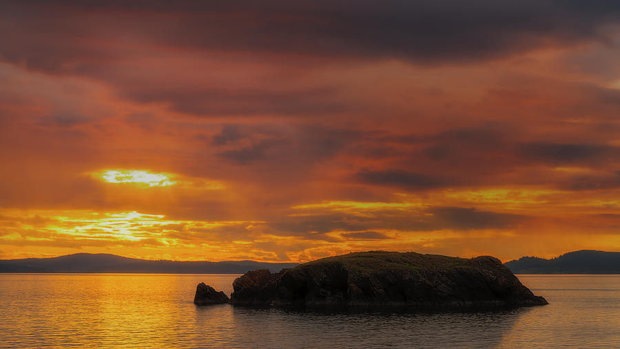 Sunset Photograph - San Juan Islands Golden Hour by Ryan Manuel