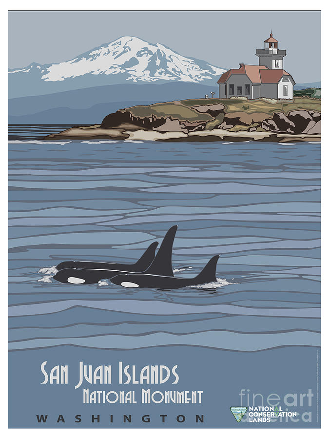 Vintage Mixed Media - San Juan Islands, Washington State, USA, Vintage Poster by Luminosity