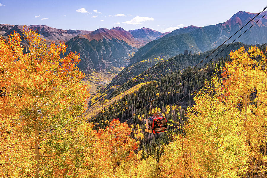San Juan Mountains Gondola Ride Through Autumn Splendor Photograph by Gregory Ballos San Juan Mountains Gondola Ride Through Autumn Splendor Photograph by Gregory Ballos