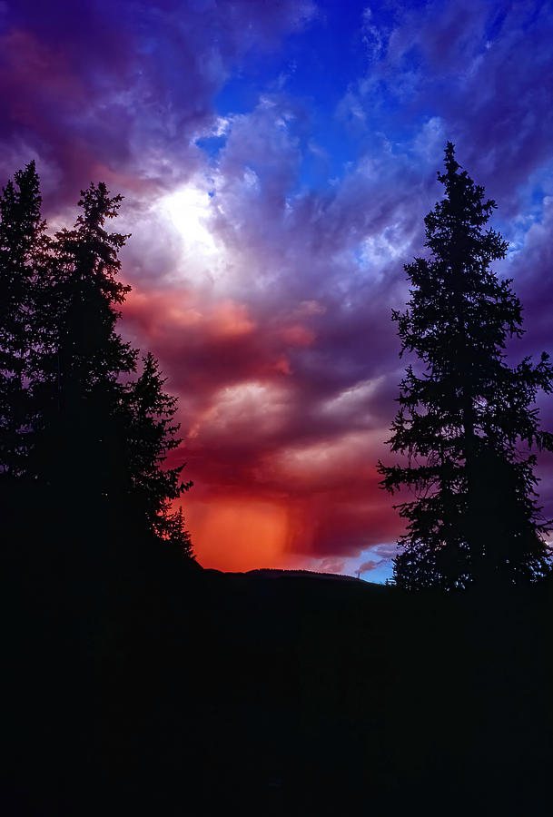 San Juan Mountains Sunset Thunderstorm 1978 Photograph by Greg Reed
