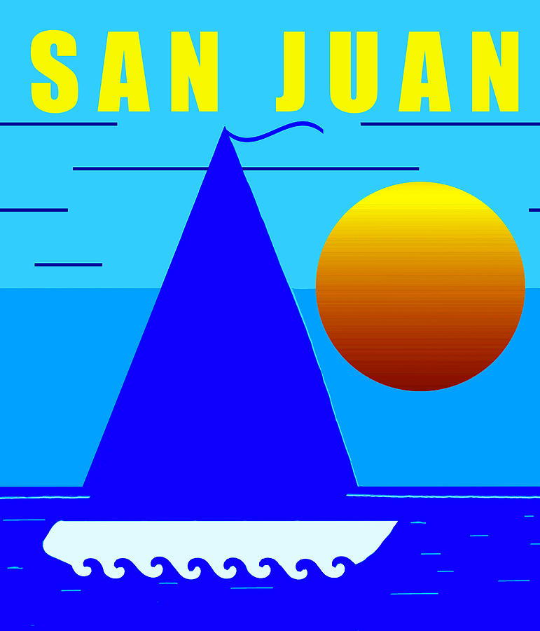 San Juan sailing Mixed Media by David Lee Thompson