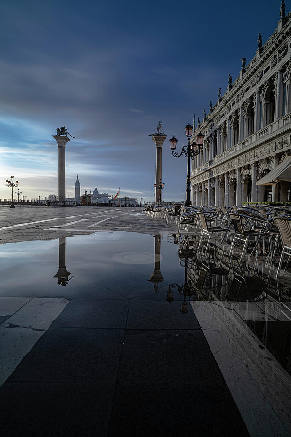 San Marco Square Venice Italy In The Morning Color Photograph By
