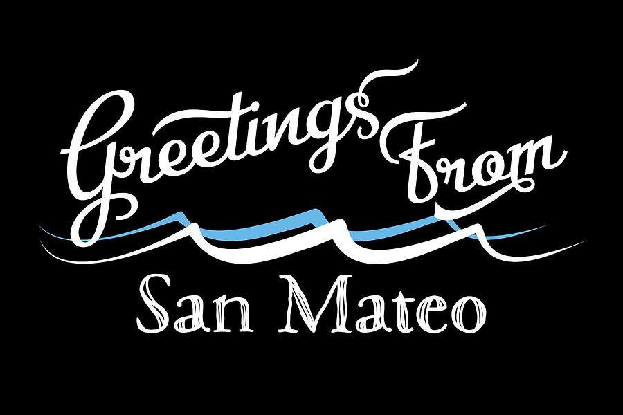San Mateo Digital Art - San Mateo California Water Waves by Flo Karp San Mateo Digital Art - San Mateo California Water Waves by Flo Karp