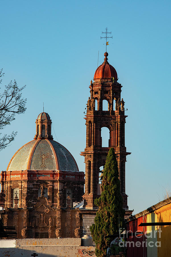 San Miguel de Allende San Francisco Church Tower and Dome Photograph by Bob Phillips
