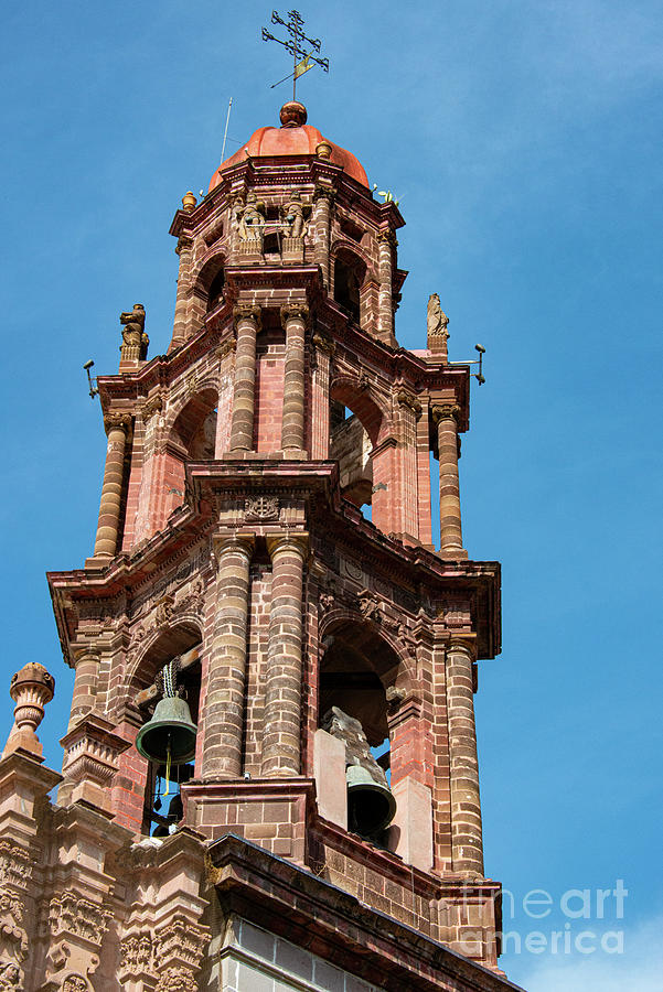 San Miguel de Allende Templo de San Francisco Bell Tower Photograph by Bob Phillips