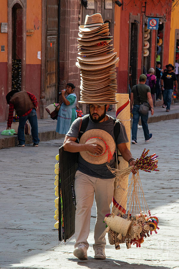 San Miguel Hat Man Photograph by Bob Phillips