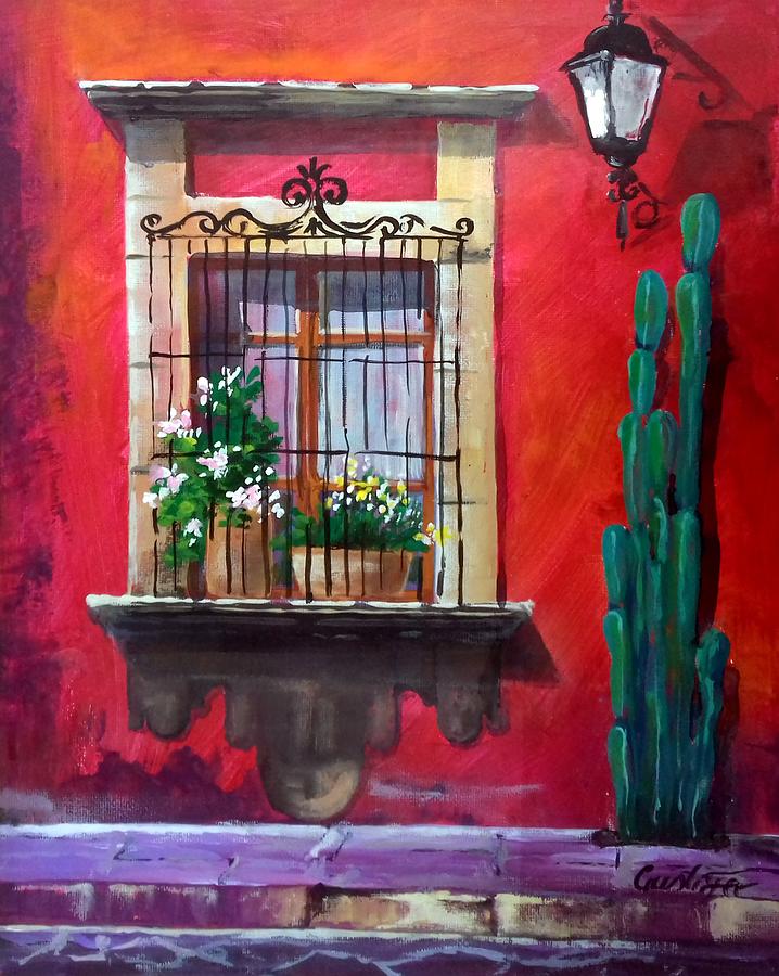 San Miguel De Allende Painting - San Miguel Window  by Cristi Fer