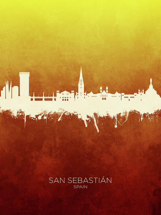 San Sebastian Spain Skyline #07 Digital Art by Michael Tompsett