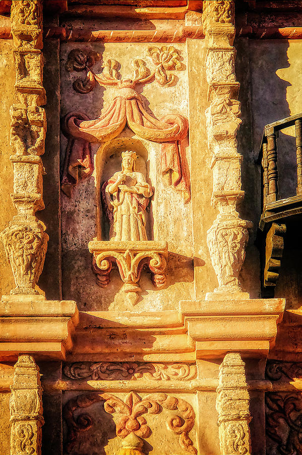 San Xavier del Bac Saint sculpture Photograph by Tatiana Travelways