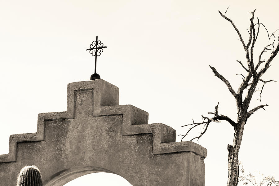 San Xavier Mission Arch Photograph