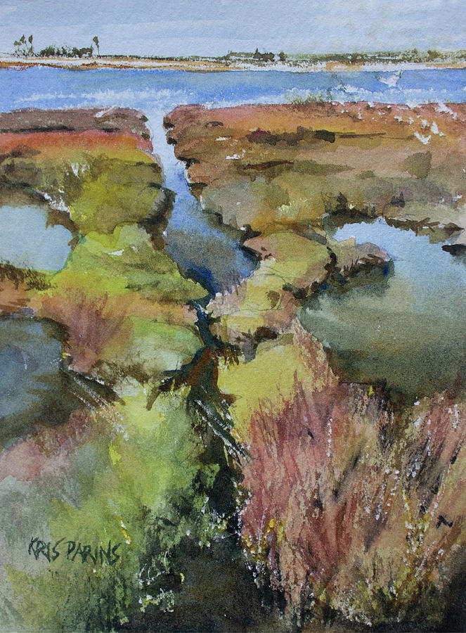 Sanctuary Marsh Painting by Kris Parins