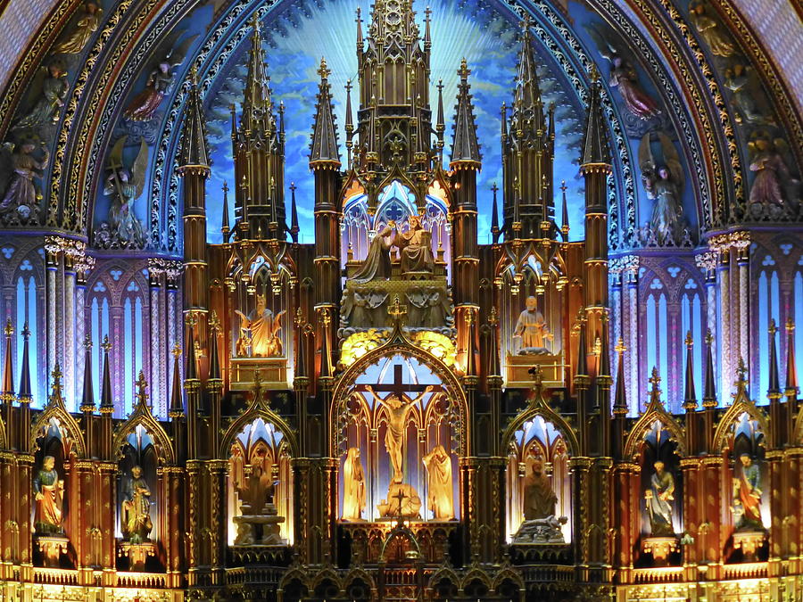 Sanctuary of Notre Dame Basilica, Montreal Photograph by Lyuba Filatova