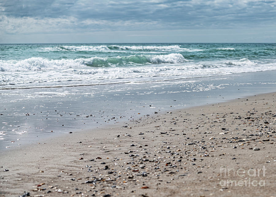 Nature Photograph - Sand and Sea by Kelley Freel-Ebner