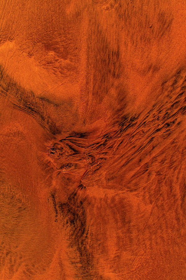 Sand Art Abstract Orange Flow Photograph by Bruce Pritchett