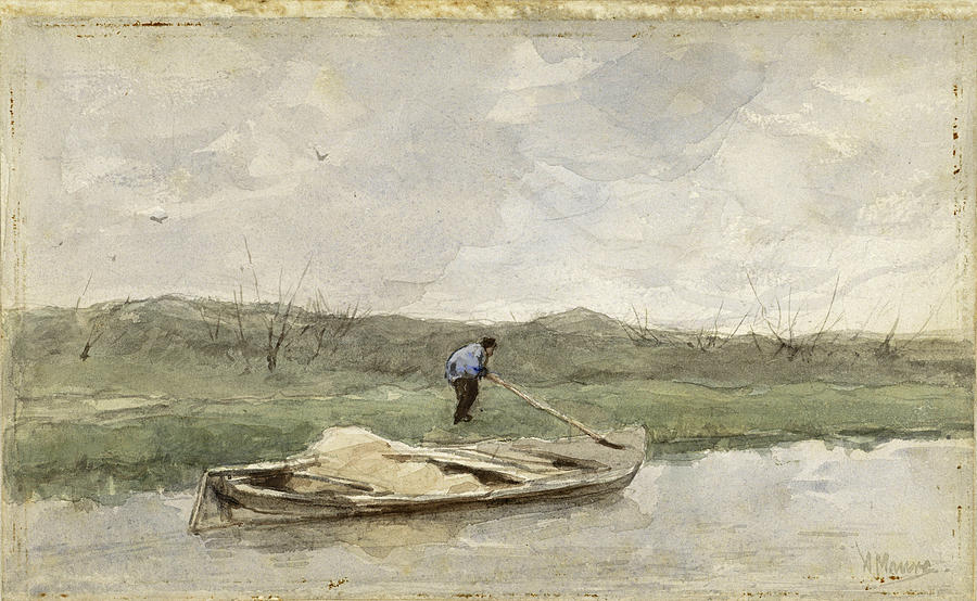 Sand barge Drawing by Anton Mauve