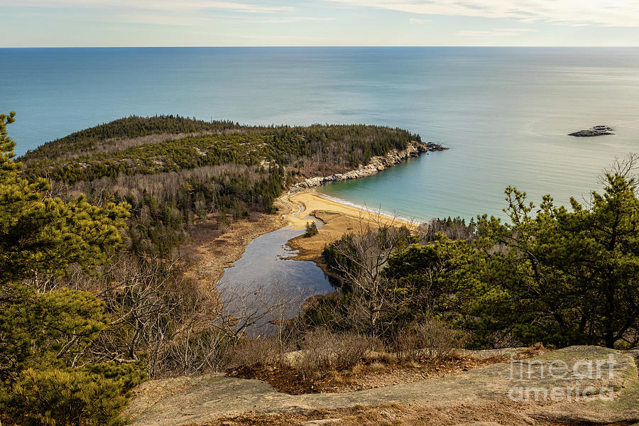 Sand Beach from The Beehive Mountain Photograph by Elizabeth Dow