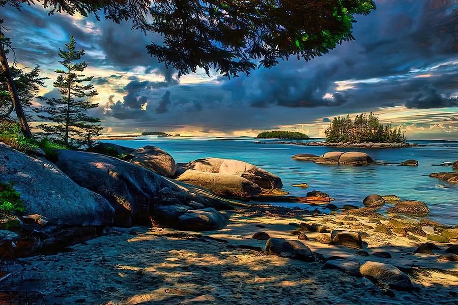 Sand Beach, stonington, Maine Photograph by Dave Higgins