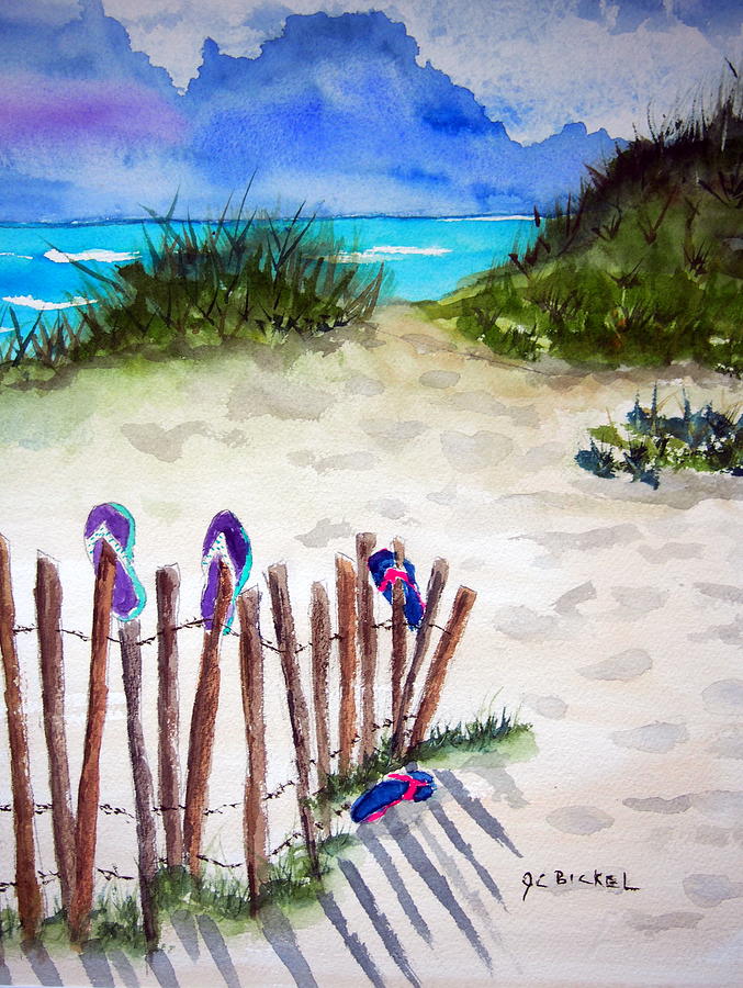 Sand Between My Toes Painting by Jacquelin Bickel