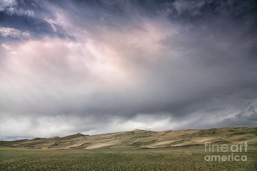 Sand Dunes and Clouds Photograph by Timothy Johnson