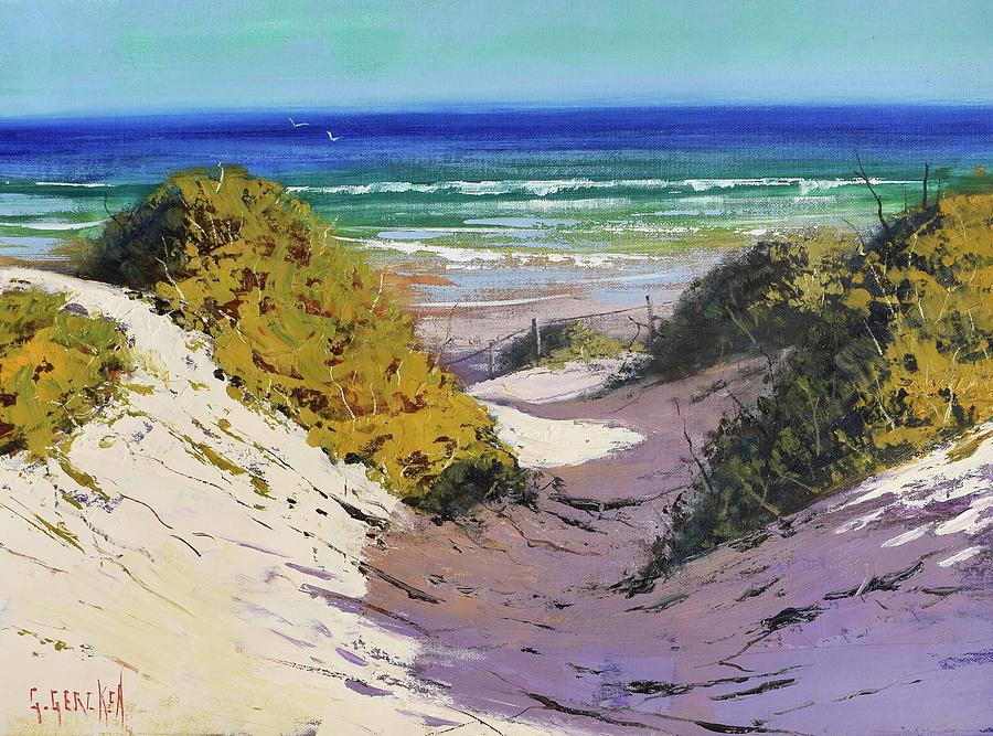 Sand Dunes To The Beach Painting