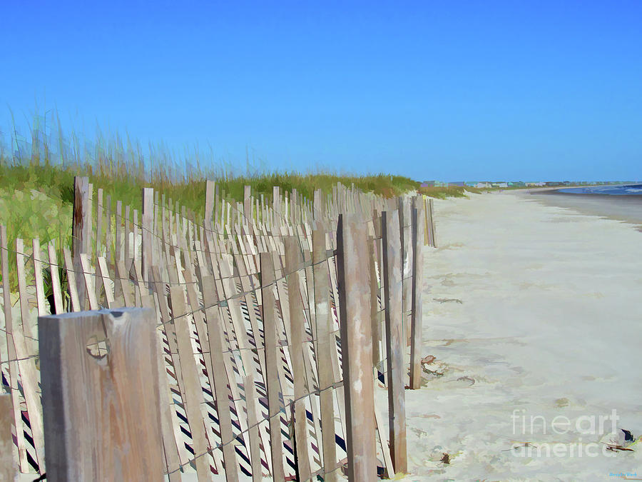 Sand Fence and Beach Scene Photograph by Roberta Byram